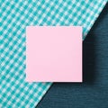 Memo paper on fabric Background Royalty Free Stock Photo