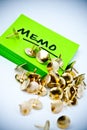 Memo with tacks