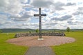 Memorable cross on a Russian-German memorial cemetery. Murmansk region