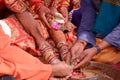 The memorable moment on the hindu wedding Royalty Free Stock Photo