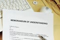 Memorandum of understanding concept Royalty Free Stock Photo