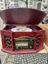 Memorex Record Player Vintage Style Radio CD tape Turntable Recordable Mahogany