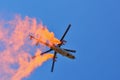 Memorial Airshow. Air Force Mi-24V attack helicopter flying a demonstration at the International Exhibition