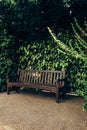 The memorial bench, installed in one of the parks in London