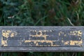 Memorial bench `sit a while` in memory of Seamus Behan along Howth Cliff Walk Path, Dublin, Ireland