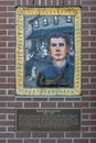 the memorial board of the Coulter David Moss Building. Fort Langley BC Canada