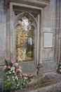 Memorial brass dedicated to Jane Austen, english novelist