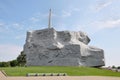 Memorial Brest fortress-hero. The compositioncenter is the main monument of Courage on its back posted relief Royalty Free Stock Photo