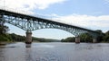 Memorial Bridge across the Kennebec River, Augusta, ME, USA Royalty Free Stock Photo