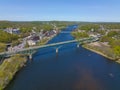 Memorial Bridge, Augusta, Maine, USA Royalty Free Stock Photo