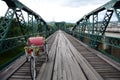 Iron Bridge over river at Pai,thailand