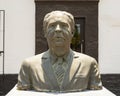 Memorial bronze bust of Professor Fernando I. Sandez Cota in Mijares Plaza in San Jose del Cabo.