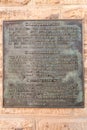 Memorial bronze plaque at the Christuskirche in Windhoek
