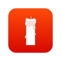 Memorial candle icon digital red Royalty Free Stock Photo