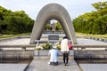 Memorial Cenotaph in Hiroshima Peace Park, Japan Royalty Free Stock Photo