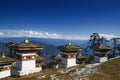 108 Memorial Chortens of Dochula Pass in Thimphu, Bhutan