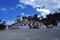 The 108 memorial chortens or stupas known as Druk Wangyal Chortens at the Dochula pass, Bhutan