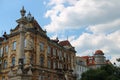 Memorial Column (1736) in front of the Bernardine Church, Lviv