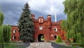 Memorial complex Brest Fortress before the storm. View of the Kholmsk Gate