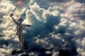 The memorial complex `Mamayev Kurgan`. Sculpture Motherland mother calling. Russia. Volgograd. Victory day