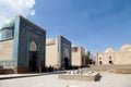 Memorial complex Shakhi-Zinda in Samarkand in Uzbekistan. Tourism concept Royalty Free Stock Photo