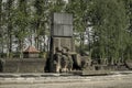 Memorial at concentration camp Auschwitz II - Birkenau Royalty Free Stock Photo