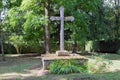 Memorial cross in Fleury, French village destroyed in WW1