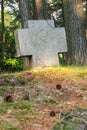 Memorial cross at the former church of the city of Rauschen