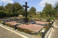 Memorial cross, a monument to the victims of communist repressions of 1937-1938 in Zhytomyr, Ukraine, September 2023