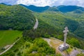 Memorial cross at Okolchitsa peak in Bulgaria Royalty Free Stock Photo