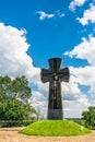 Memorial Cross to Cossack defenders and victims of Baturyn in Ukraine Royalty Free Stock Photo