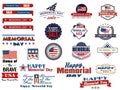 Memorial Day sale badges and stickers