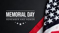 Memorial day background. Remember and Honor with American flag Royalty Free Stock Photo