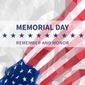 Memorial day background. Remember and honor. American flag in tr Royalty Free Stock Photo