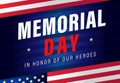 Happy Memorial Day USA, flag stripes banner Royalty Free Stock Photo