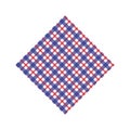 Memorial Day barbecue party. Icon for party, grill, picnic and your purpose.Napkin, tablecloth in the colors of the flag