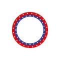 Memorial Day barbecue party. Icon for party, grill, picnic and your purpose.Plate in the colors of the flag USA.