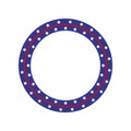 Memorial Day barbecue party. Icon for party, grill, picnic and your purpose.Plate in the colors of the flag USA.