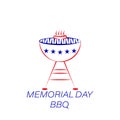 Memorial day bbq colored icon. Element of memorial day illustration icon. Signs and symbols can be used for web, logo, mobile app