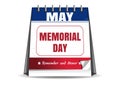 Memorial Day calendar Royalty Free Stock Photo