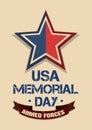 Memorial Day card. Armed Forces Royalty Free Stock Photo