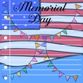 Memorial day card design style Royalty Free Stock Photo