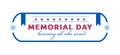 Memorial Day celebration flat color vector badge