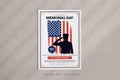 Memorial Day vertical flyer template Royalty Free Stock Photo