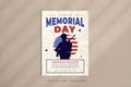 Memorial Day vertical flyer template Royalty Free Stock Photo
