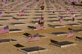 Memorial Day in a Desert Military Cemetery Royalty Free Stock Photo