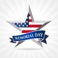 Memorial Day 2021 facet star and ribbon