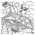 Memorial Day Fighter Jet Coloring Page for Kids