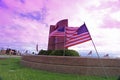 Memorial Day Flag decorations at Love Field Ariport in Dallas