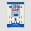 Memorial Day flyer template Royalty Free Stock Photo